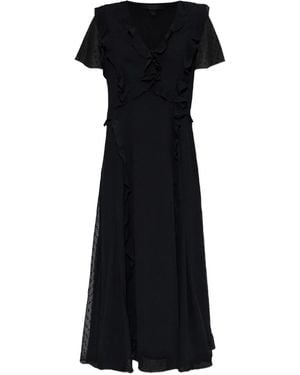 AllSaints ドットディテール フリルワンピース - ブラック