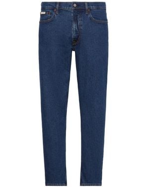 Calvin Klein Logo-Patch Jeans - Blue
