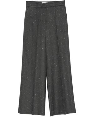 Manuel Ritz Pantalones Anchos A Rayas Diplomáticas - Gris