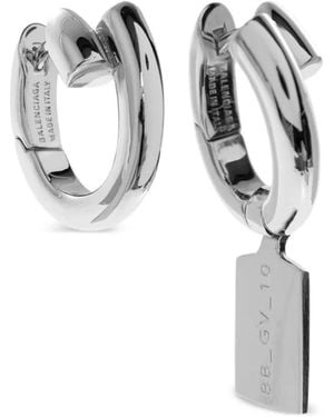 Balenciaga Saint-Germain Tag Earrings - Metallic