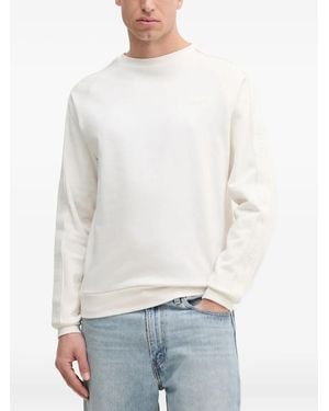 HUGO Sudadera con logo y manga raglán - Blanco