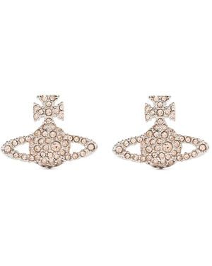Vivienne Westwood Pendientes Con Colgante Grace Bas Relief - Blanco
