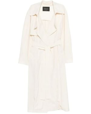 Fabiana Filippi Belted Trench Coat - White