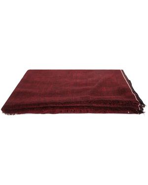 Dell'Oglio Fringed Woven Scarf - Purple