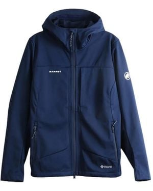 Mammut Ultimate Viii So Logo-Print Hooded Jacket - Blue