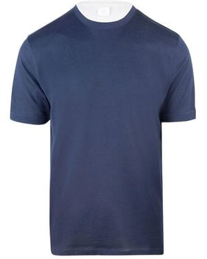 Eleventy Cotton Short-Sleeve T-Shirt - Blue