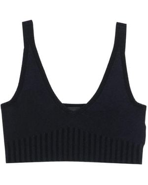ALPHATAURI Top Con Cuello En V - Negro