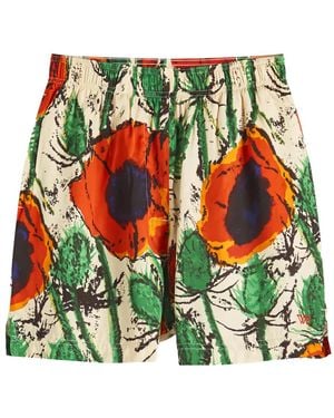 WALES BONNER｜SHORTS (WS24JE30 JE077 800) WALES BONNER-SELASSIE TRACK SHORTS-WS24JE30 JE07 0800 OLIVE