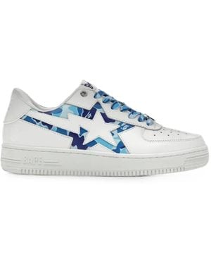 A Bathing Ape Bape Sta Icon Abc Camo Sneakers - Blue
