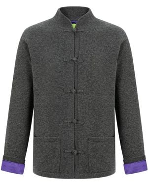 Shanghai Tang Tang Cashmere Cardigan - Grey