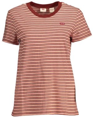 Levi's Perfect Striped Cotton T-Shirt - Pink
