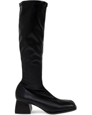 NODALETO Bottes En Cuir - Noir