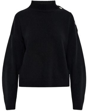 Versace Pullover Mit Medusa-Knöpfen - Blau