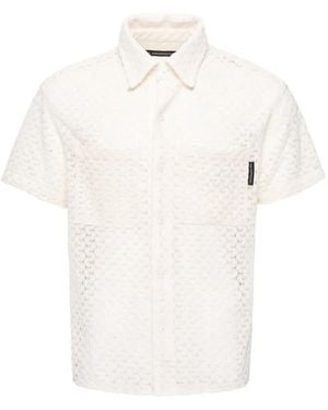 ANDERSSON BELL Lace Short-Sleeve Shirt - White