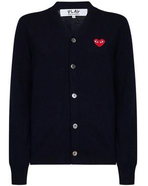COMME DES GARÇONS PLAY Play Cardigan Mit Herzemblem - Blau