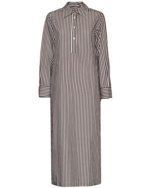 Robert Friedman Striped Maxi Dress - Gray