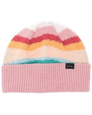 Paul Smith Knit Swirl Beanie - Pink