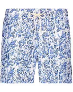 ARRELS Barcelona Badeshorts Mit Blumen-Print - Blau