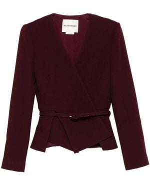 Roland Mouret Belted Wrap Jacket - Purple