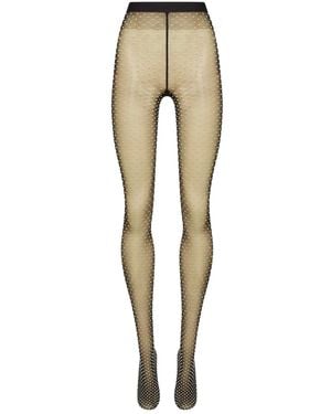 Wolford Dot-Pattern Tights - Natural