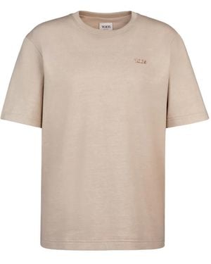 Tod's Logo-Embroidered T-Shirt - White