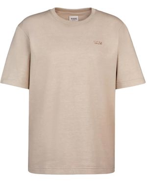 Tod's Logo-Embroidered T-Shirt - White