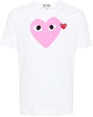 COMME DES GARÇONS PLAY ハートプリント Tシャツ - ピンク