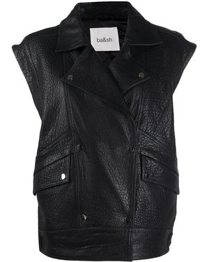 Ba&sh Soul Press-stud Gilet - Black