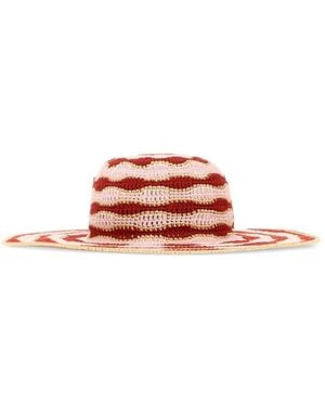 Fendi Cappello A Righe - Rosa