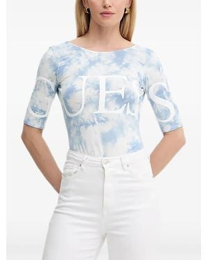 Guess Tie-Dye Logo Bodysuit - Blue