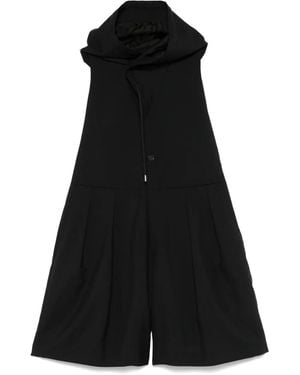 Noir Kei Ninomiya Hooded Playsuit - Black