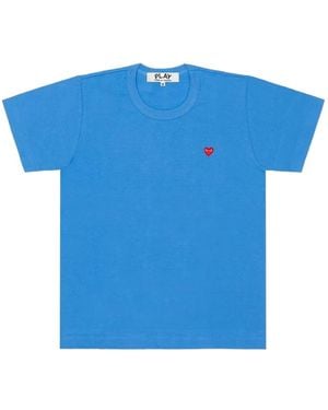 COMME DES GARÇONS PLAY Small Heart-Patch T-Shirt - Blue