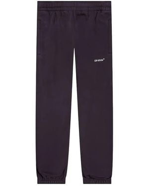 Off-White c/o Virgil Abloh Logo-Print Track Trousers - Blue