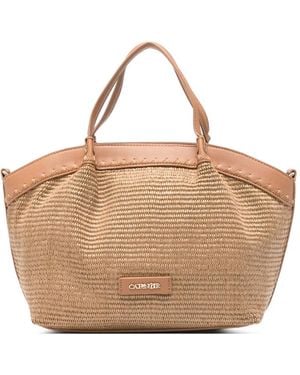 CafeNoir Logo-Plaque Tote Bag - Natural