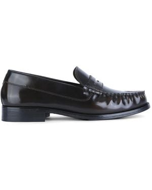 Alohas Rivet Leather Loafers - White