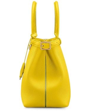 Maison De Sabre Medium Palais Leather Tote Bag - Yellow