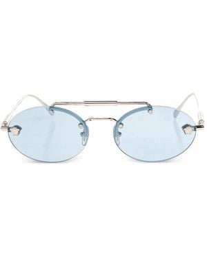 Versace Rimless Double-Bridge Sunglasses - Blue