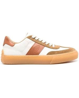 Tod's Logo-Stamp Low-Top Trainers - Brown