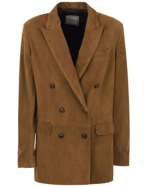 Tagliatore Josie Double-Breasted Jacket - Brown