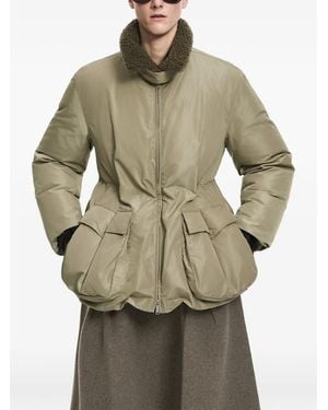 JNBY Doudoune À Lien De Resserrage À La Taille Et Col En Polaire - Green