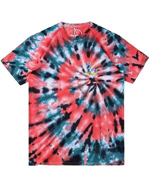 Travis Scott T-Shirt Blink Of An Eye Con Fantasia Tie Dye - Rosso