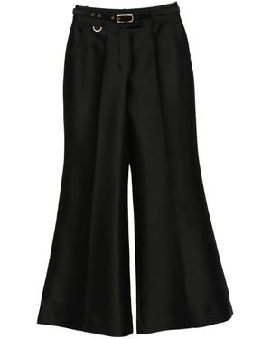Zimmermann Belted Flared Pants - Black