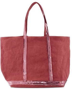 Vanessa Bruno Borsa Tote Grande Con Paillettes - Rosso