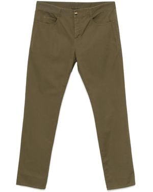 Saint Laurent Slim-Fit Gabardine Trousers - Green