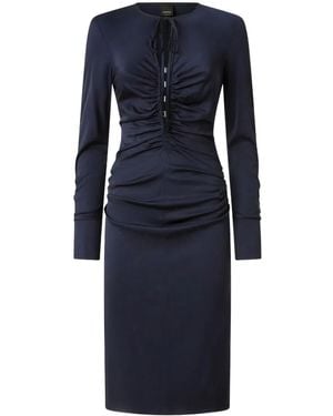 Pinko Ruched Midi Dress - Blue