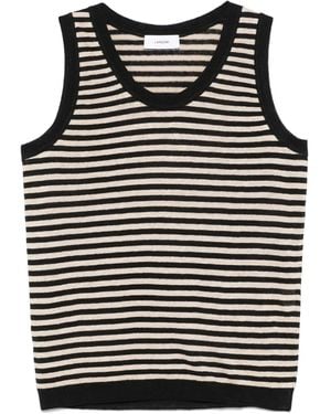 Lardini ストライプ タンクトップ - ブラック