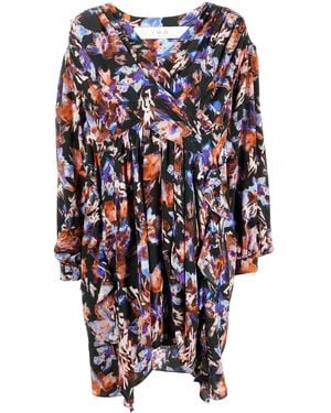 IRO Vestido con estampado floral - Azul