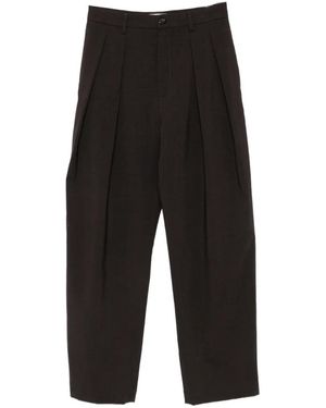 Barena Pleated Checked Pants - Black
