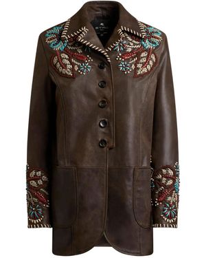 Etro Chaqueta Con Hilos - Negro