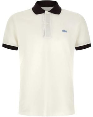 Lacoste Logo-Patch Piqué Polo Shirt - White